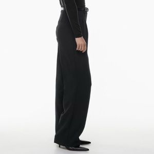 Tha effortless pant high-waisted wide-leg crepe